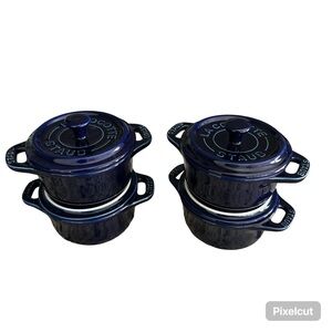 Staub Mini Cocotte Set of 4 Dark Blue